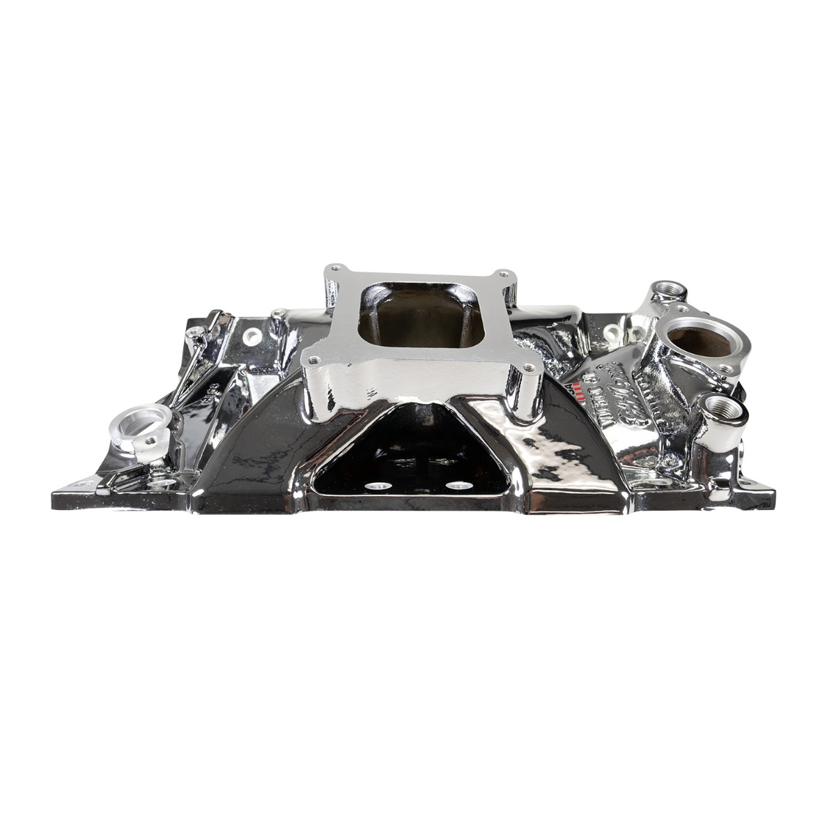 Edelbrock 2975-CP Victor Jr. 23 Degree Chrome Plasma Intake Manifold Small-Block Chevy